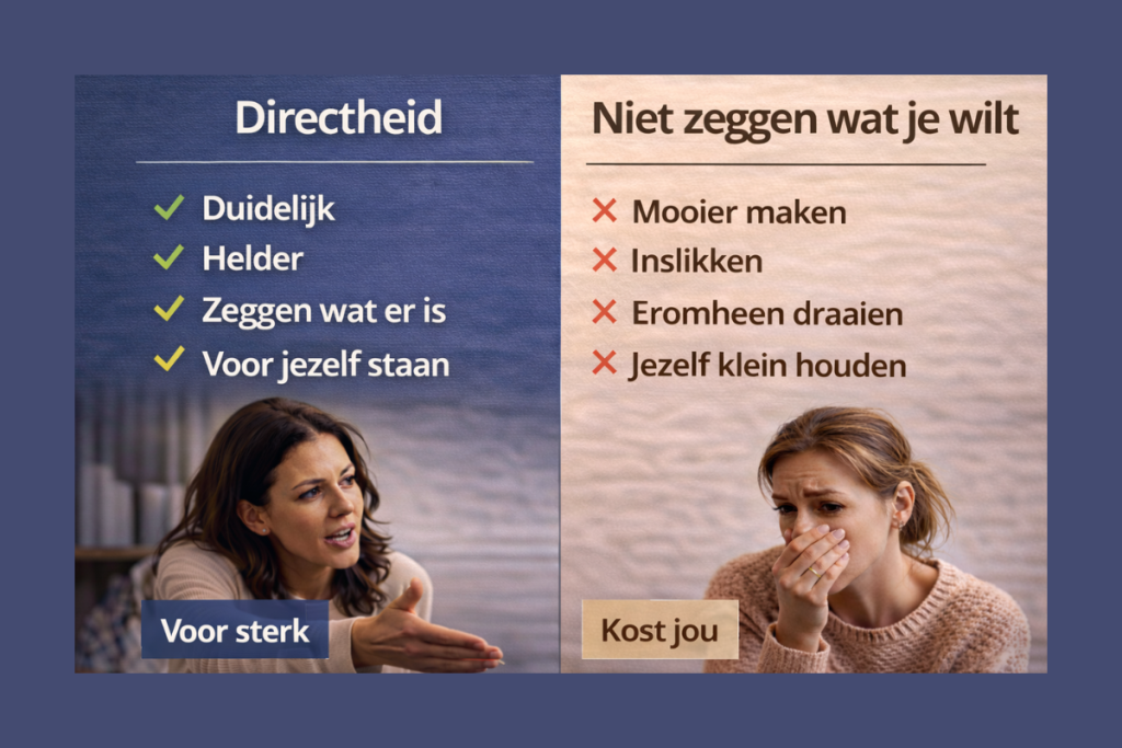 Twee vrouwen in contrast waarbij één zich uitspreekt en de ander zich inhoudt en stil blijftzonder titel (1)